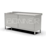 Technological sink with a broad board and a cupboard