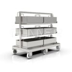 Trolley for transportation of pig white organs