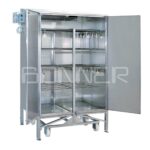 Cabinet for storage or sterilization of knife baskets