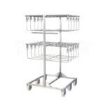 Trolley for storage and transportation of knife baskets