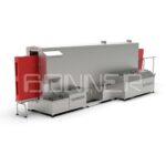 Washing machine for Euro-pallets with a blowing module