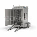 Washing machine for smoking sticks trolley