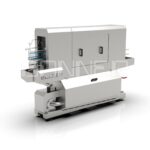 Pass through machine for washing knife baskets