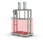 Pneumatic press for forming sausages