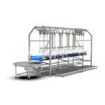 Conical line for rough cutting of poultry - horizontal execution