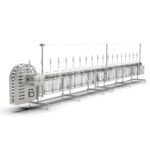 Conical line for rough cutting of poultry - vertical execution