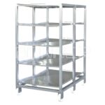 Trolley for defrosting of frozen meat blocks