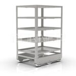 Trolleys for freezing or heat treatment